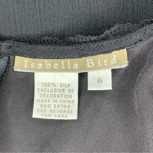 Size 6 Silk Isabella Bird Black Sleeveless Dress Event Party Cocktail Small - Picture 8 of 10